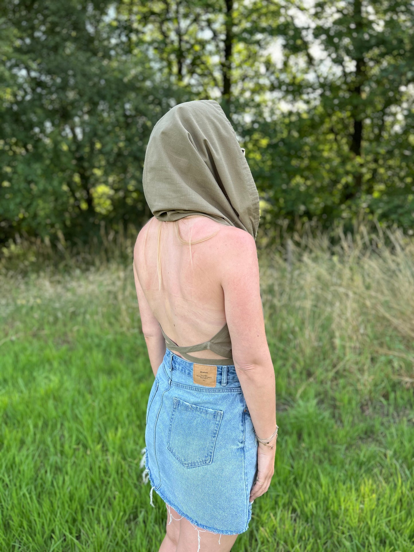 FOREST HOODED TOP GREEN