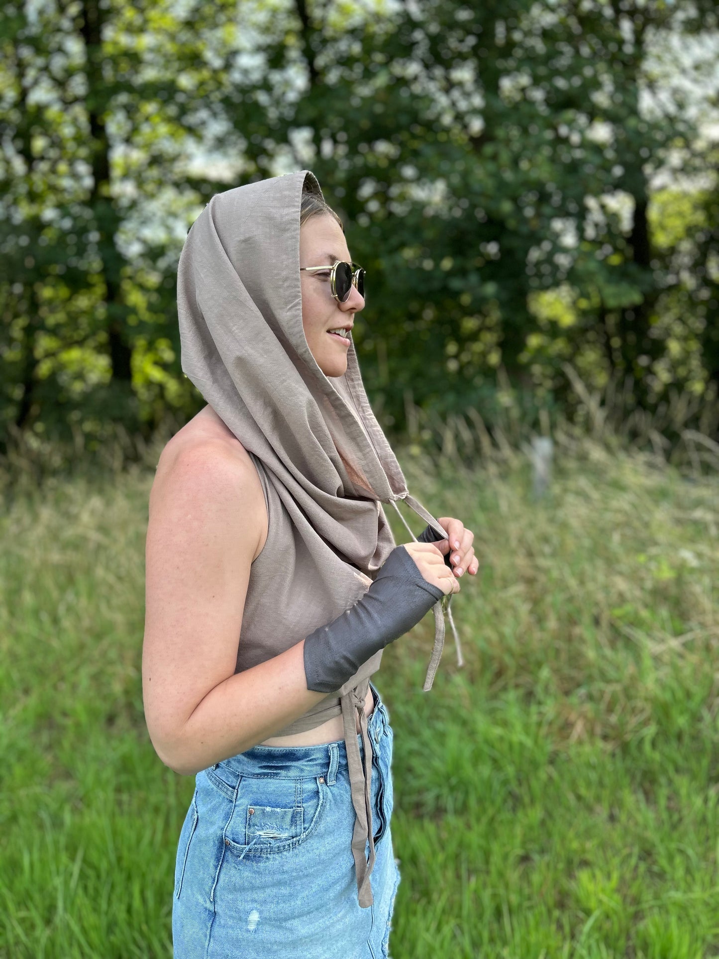 FOREST HOODED TOP GREEN