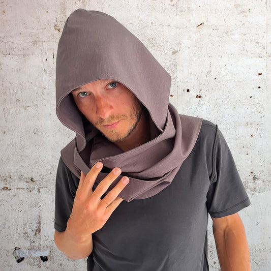 EMPIRE HOOD SCARF GREY