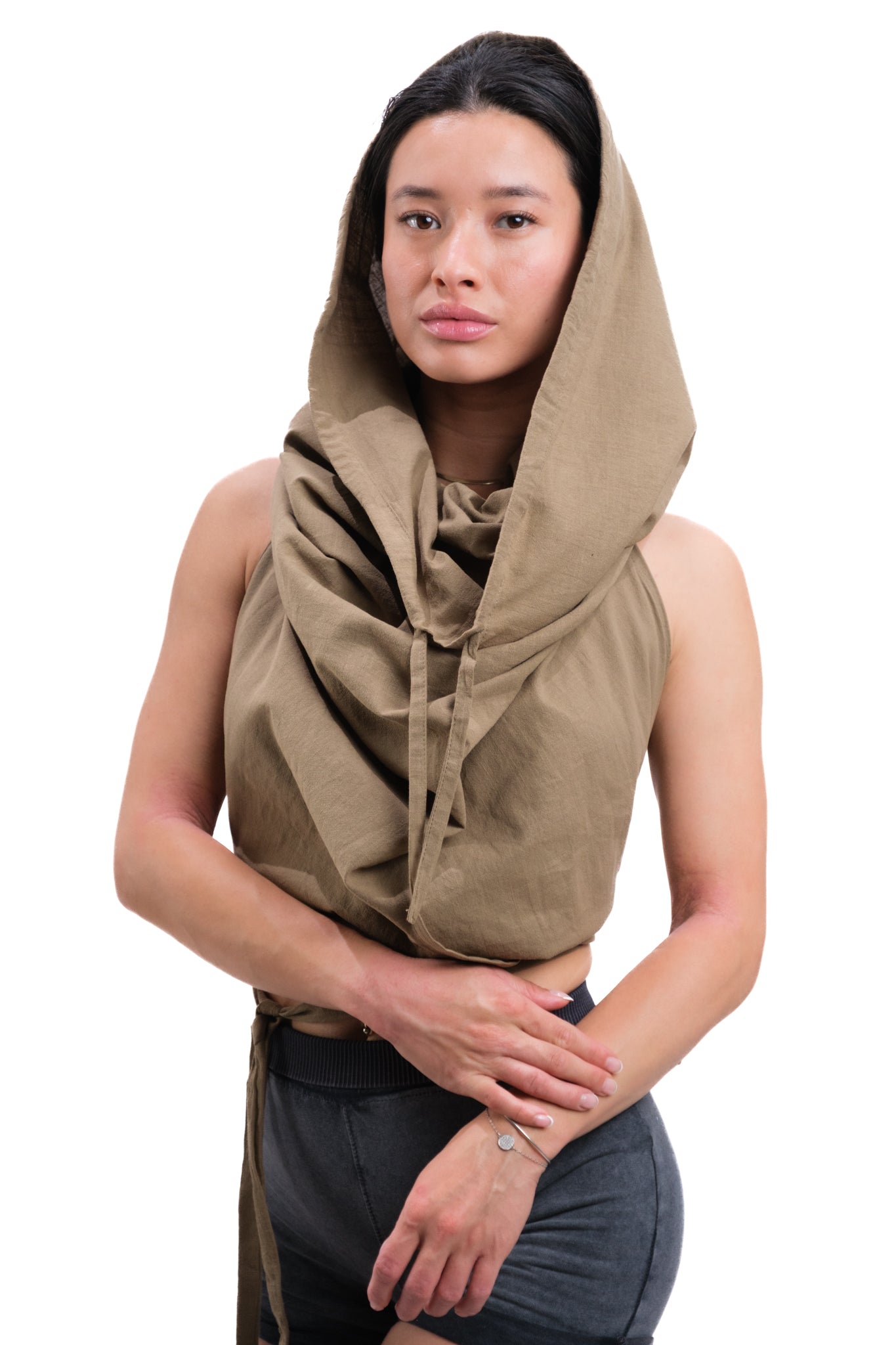 FOREST HOODED TOP GREEN