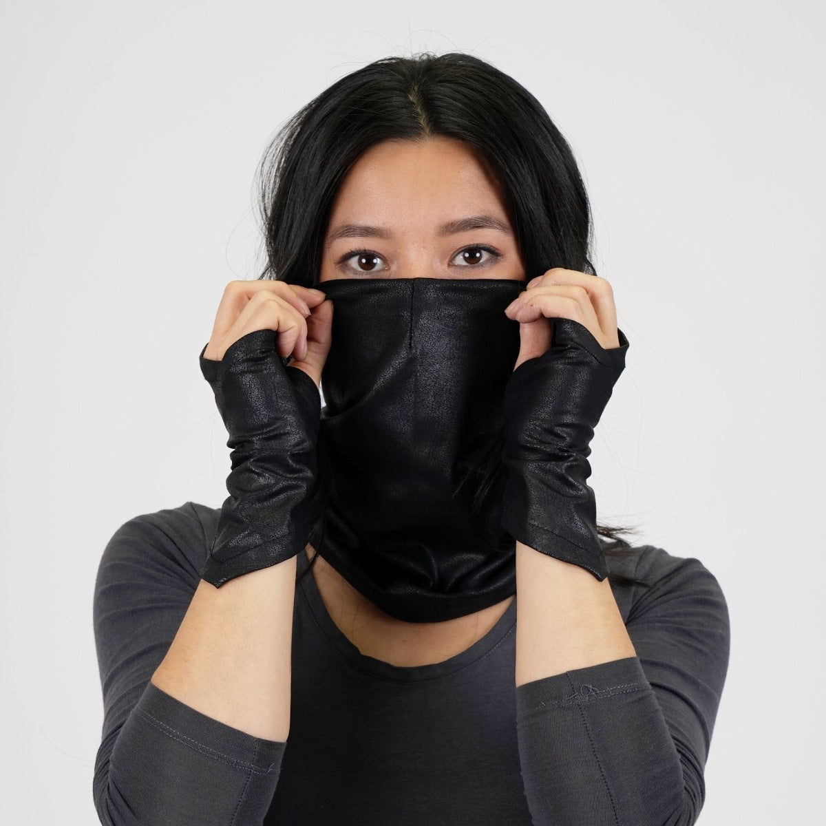 ASSASSIN MASK & GLOVES BLACK